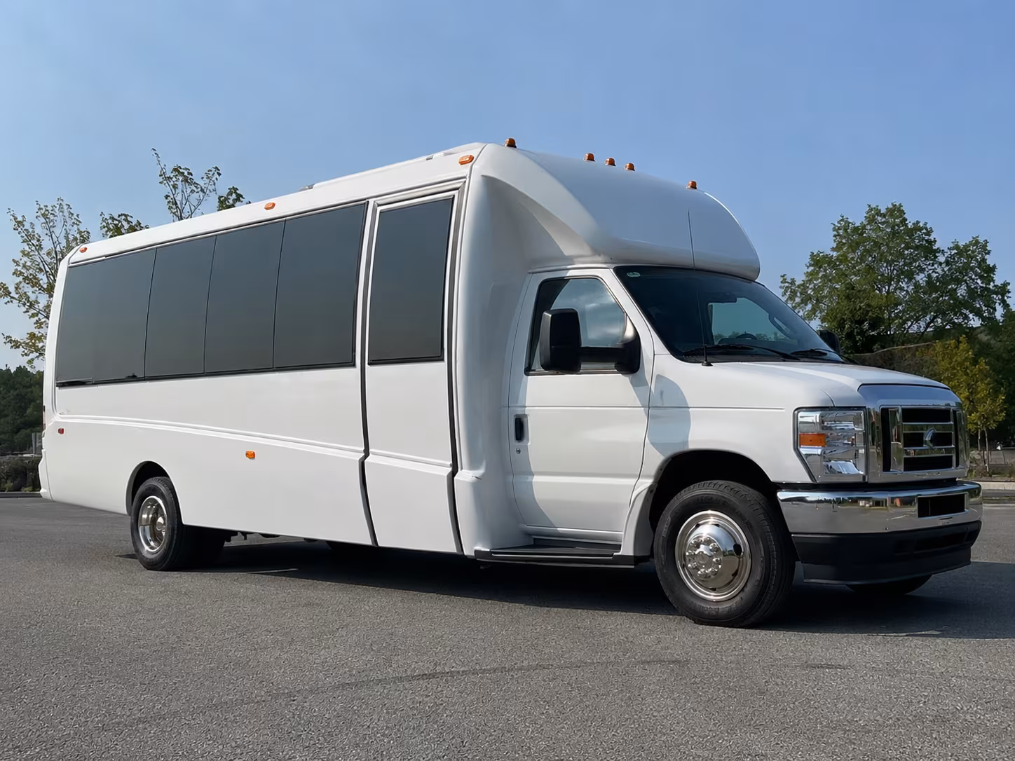 Passenger seating aboard a party bus rental serving Glendale