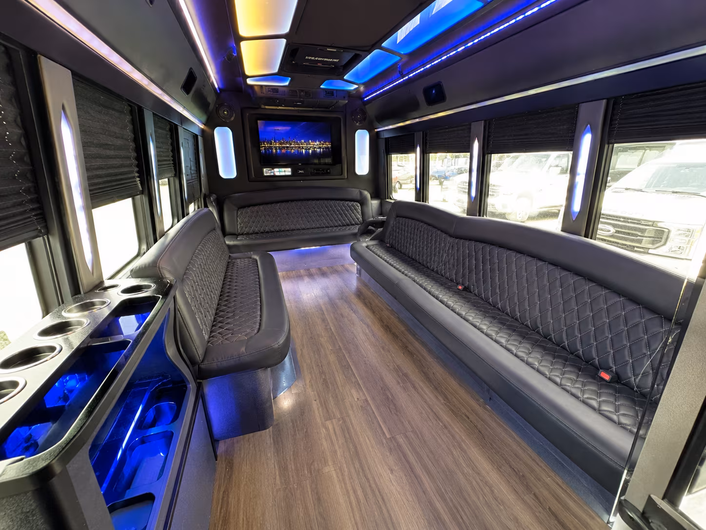 Glendale Prom & Homecoming Transportation party bus interior