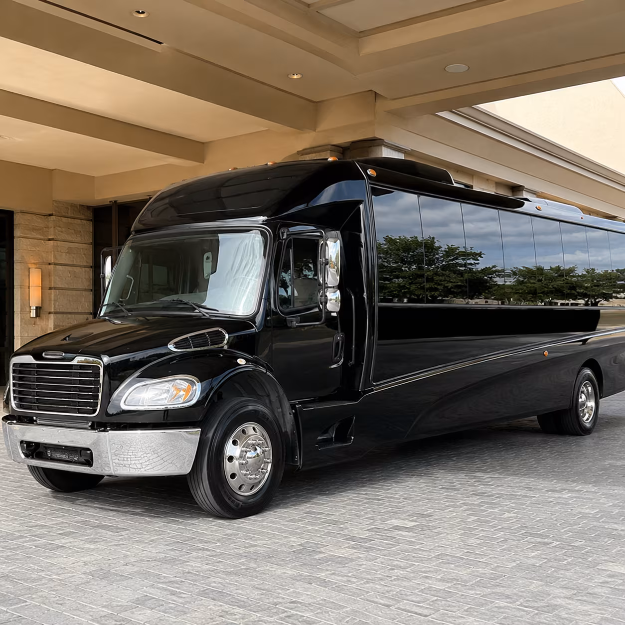 Glendale School Event Transportation party bus exterior