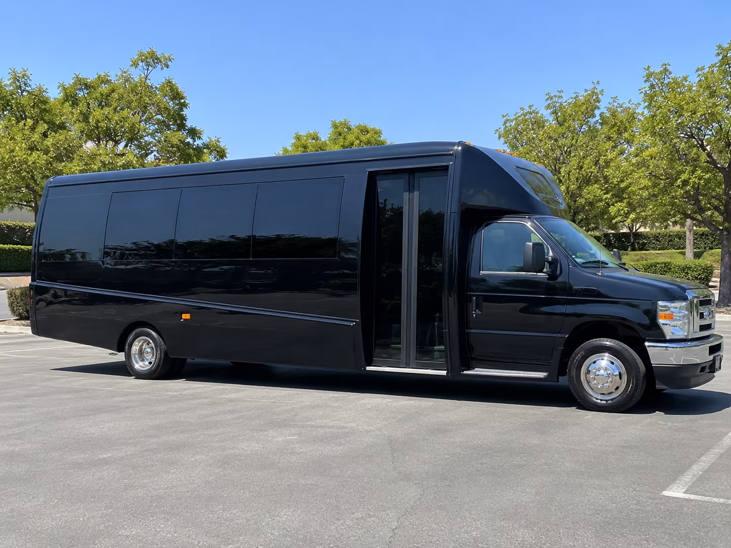 Glendale School Event Transportation party bus exterior