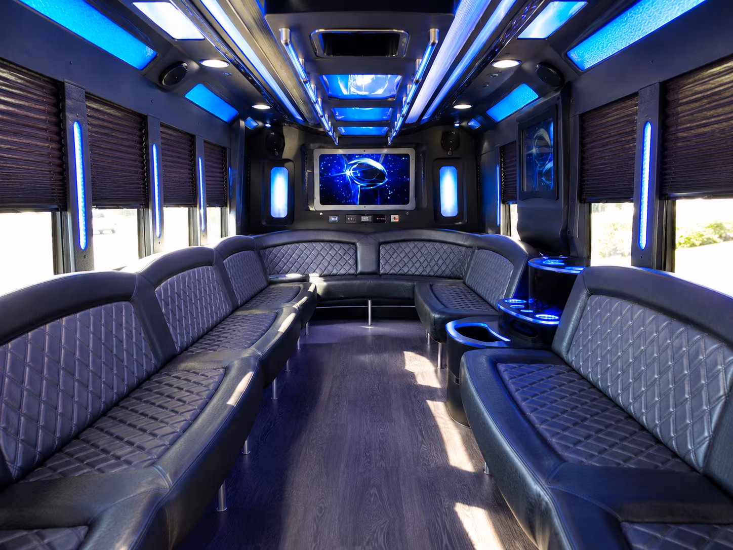 Glendale Sporting Event Transportation party bus exterior