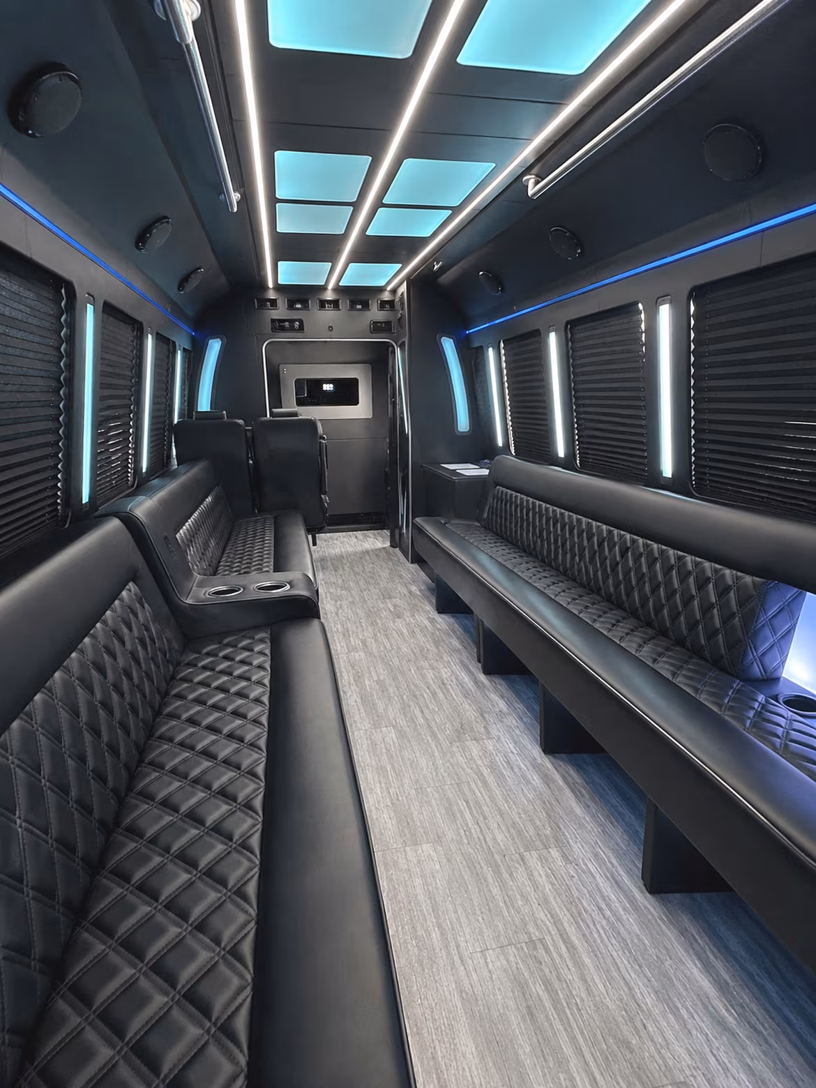 Glendale Wedding Transportation party bus interior