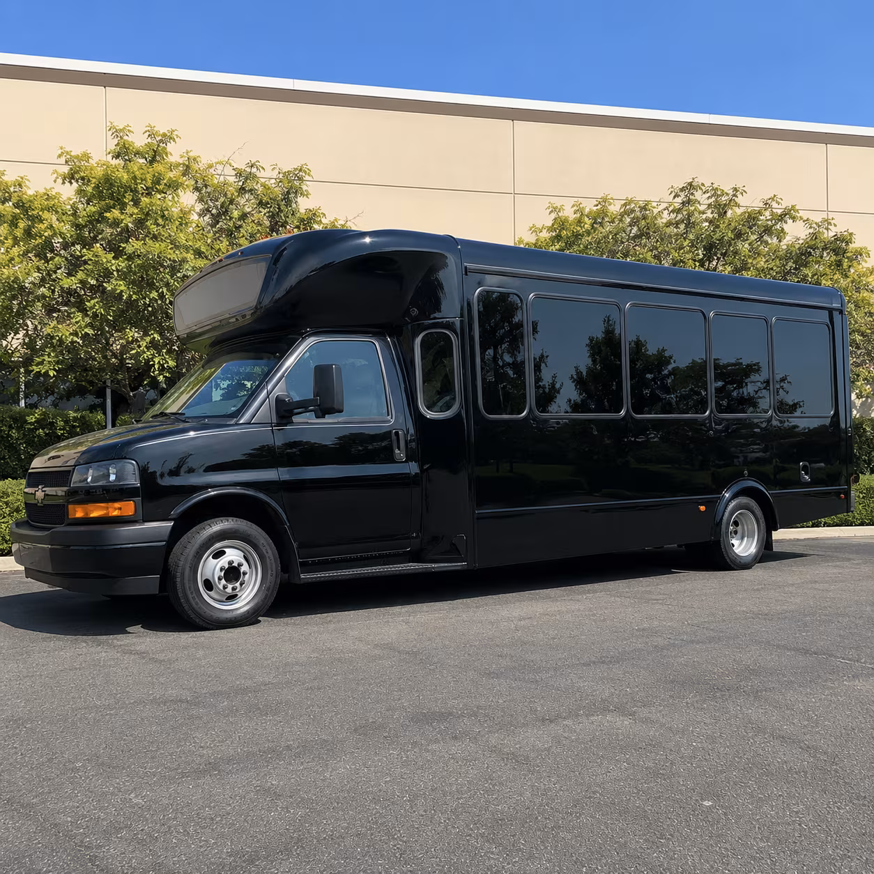 Glendale Wedding Transportation party bus exterior