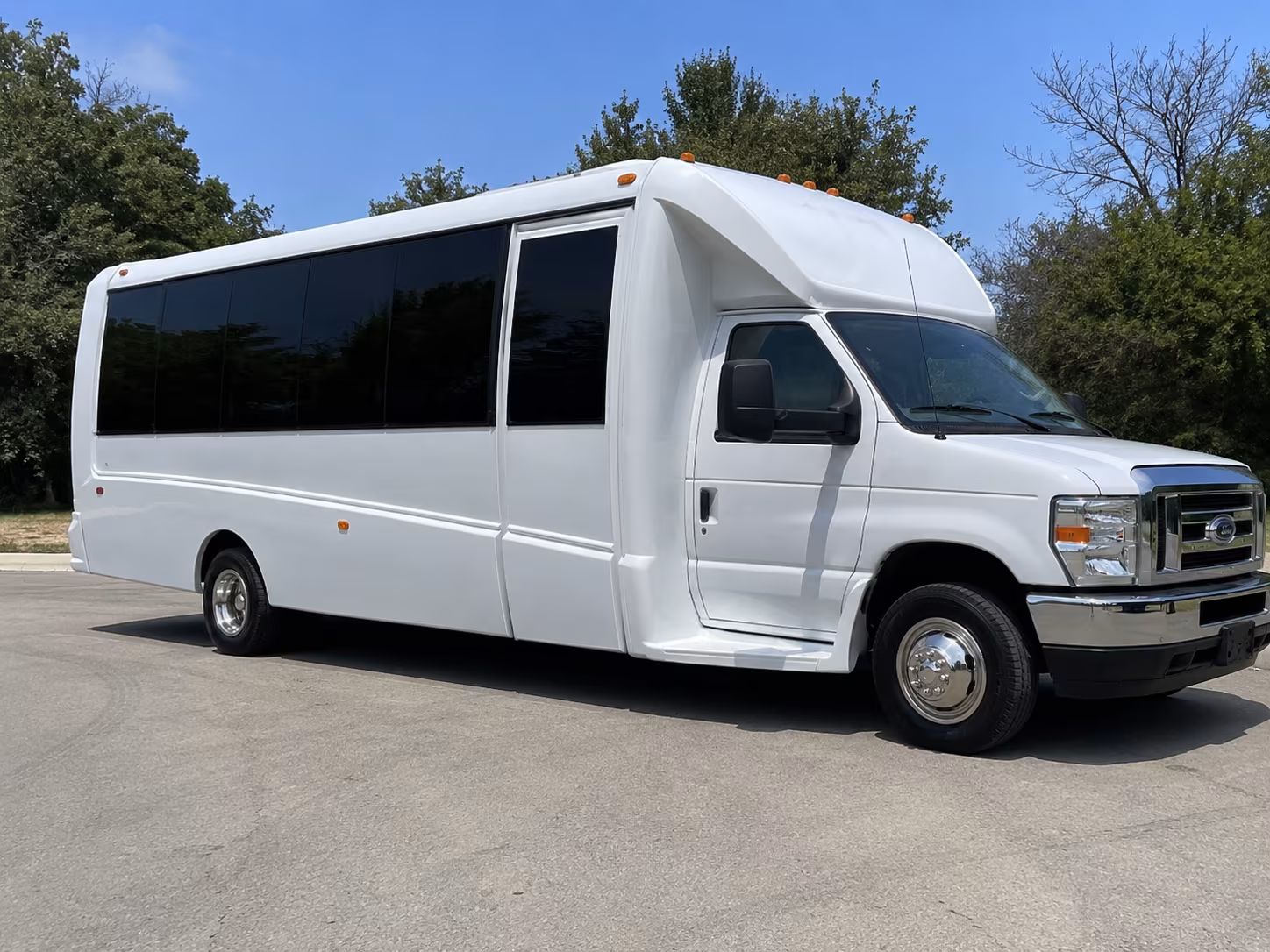 Interior of a party bus rental serving Glendale