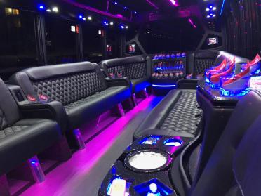 Surprise 15 Passenger Party Bus Interior
