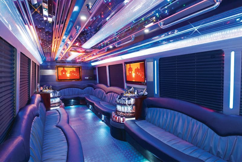 Buckeye 20 Passenger Party Bus Interior