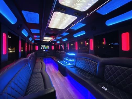 Buckeye 35 Passenger Party Bus Interior