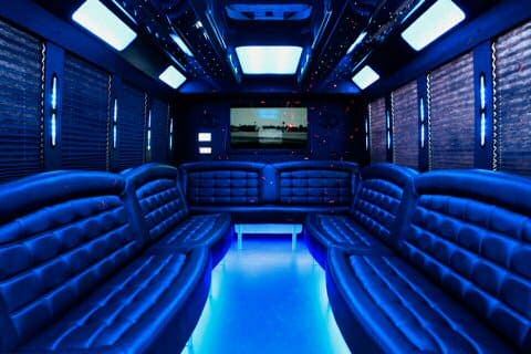 Buckeye 36 Passenger Party Bus Interior