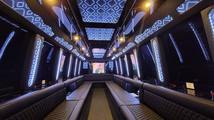 Queen Creek 40 Passenger Limo Bus Interior